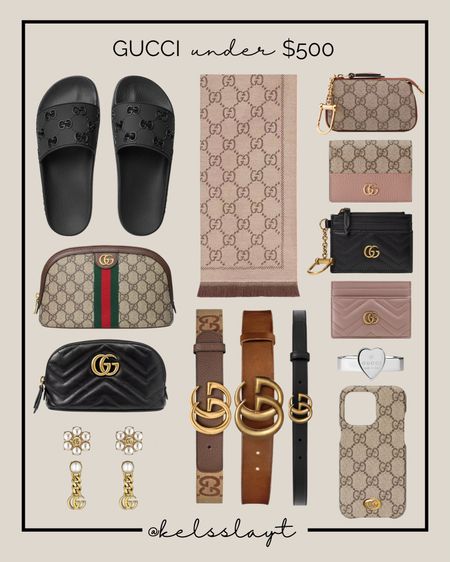 Gucci under $500, gift idea, luxury gift idea, Gucci wallet, Gucci belt, Gucci sandals, Gucci phone case, gift guide 

#LTKHoliday #LTKitbag #LTKCyberweek