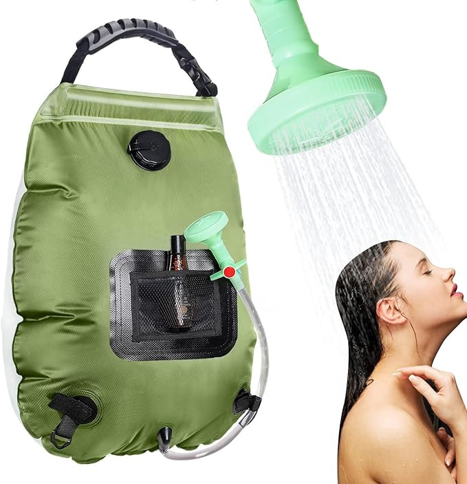 Solar Portable Shower Bag, 5 Gal/20L Solar Heating Camping Shower Bag with Removable Hose&On-Off ... | Amazon (US)