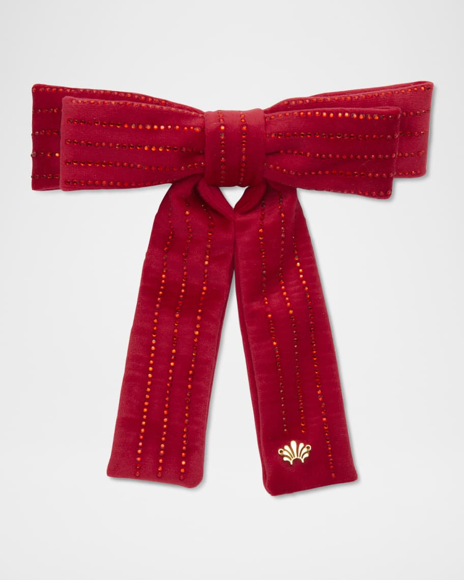Antoinette Pinstripe Bow | Neiman Marcus