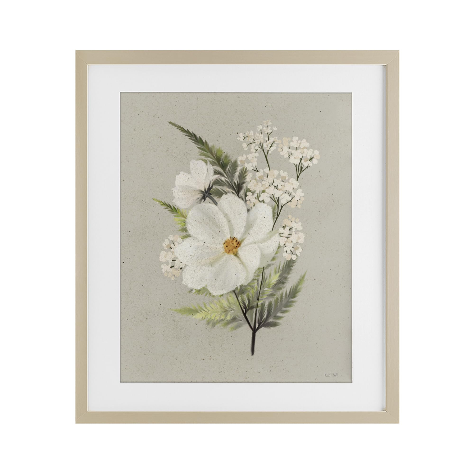 Stupell Industries Paper Flowers Lush Blossoms Birch Framed Print Under Glass, design by House Fenway, 16 x 13 | Amazon (US)