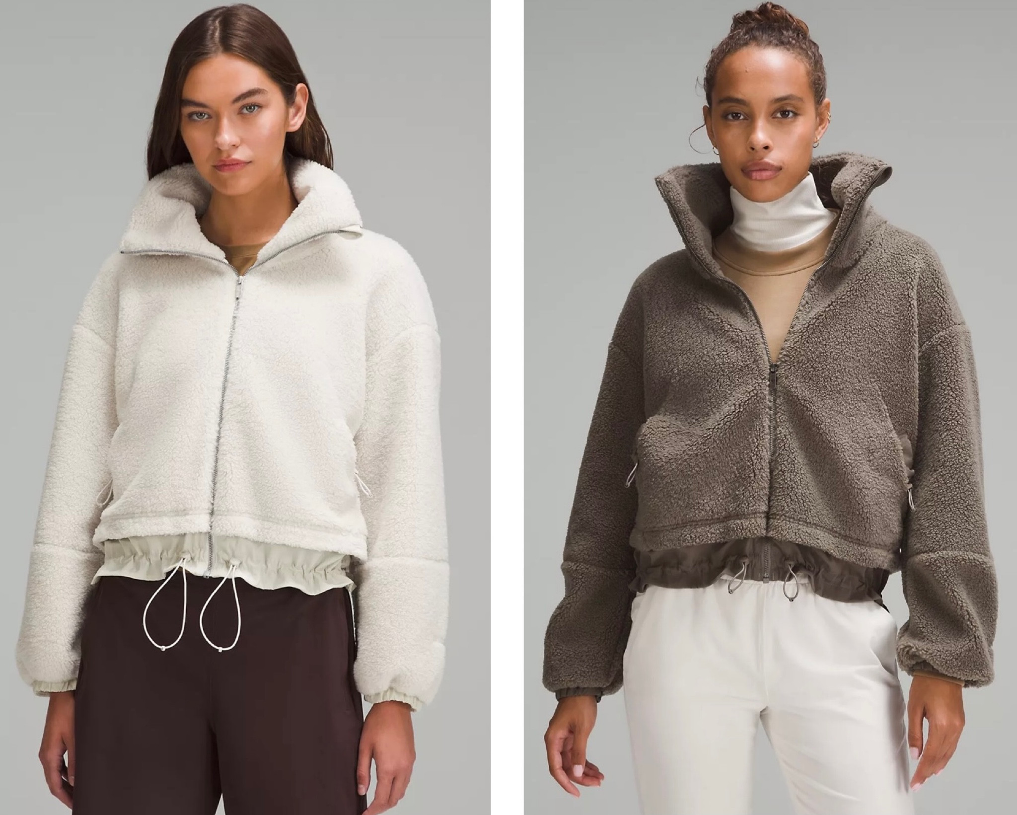 New at Lululemon!  Textured Fleece Cinchable Full Zips for Winter’s ❄️

Nomad = Mole
Bone = Stone

#LTKSeasonal #LTKfitness #LTKstyletip