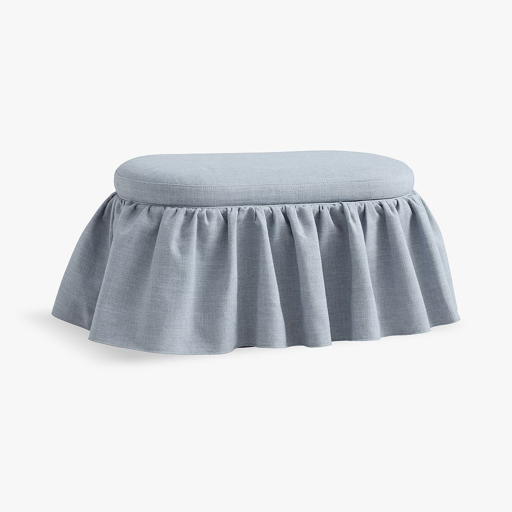 Skirted Oval Storage Bench (33.5") | Pottery Barn Teen
