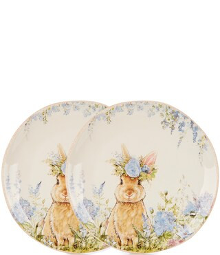 Crown Bunny Accent Plates, Set of 2 | Dillard's