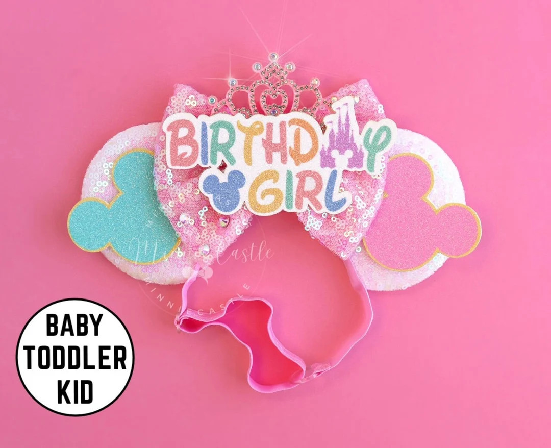 Birthday Ears Birthday Mickey Ears for Toddlers Baby Minnie - Etsy | Etsy (US)