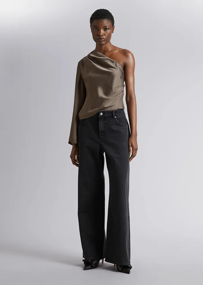 One-Shoulder-Satinoberteil | & Other Stories (DE + FR)