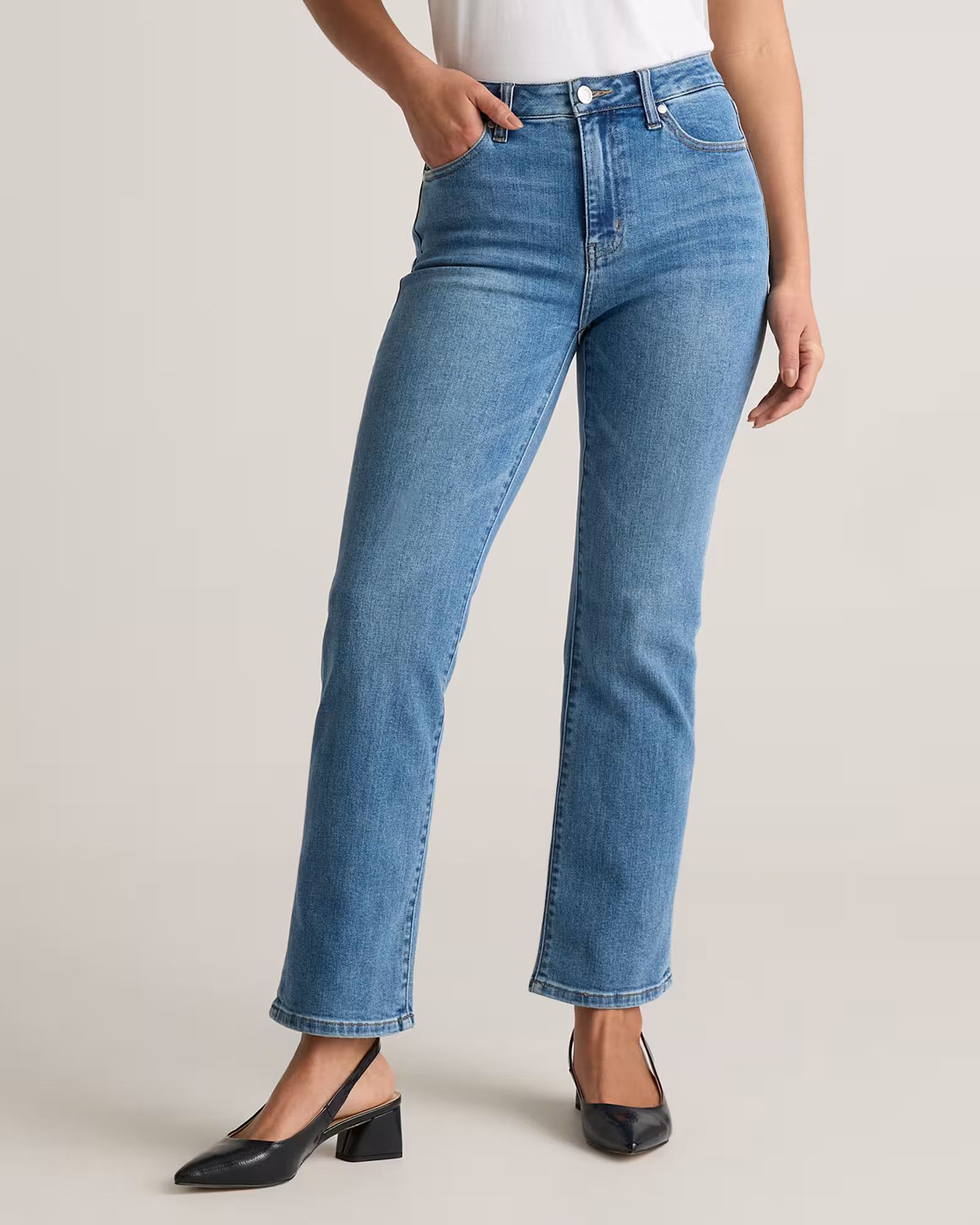 Bella Stretch Straight Jeans | Quince