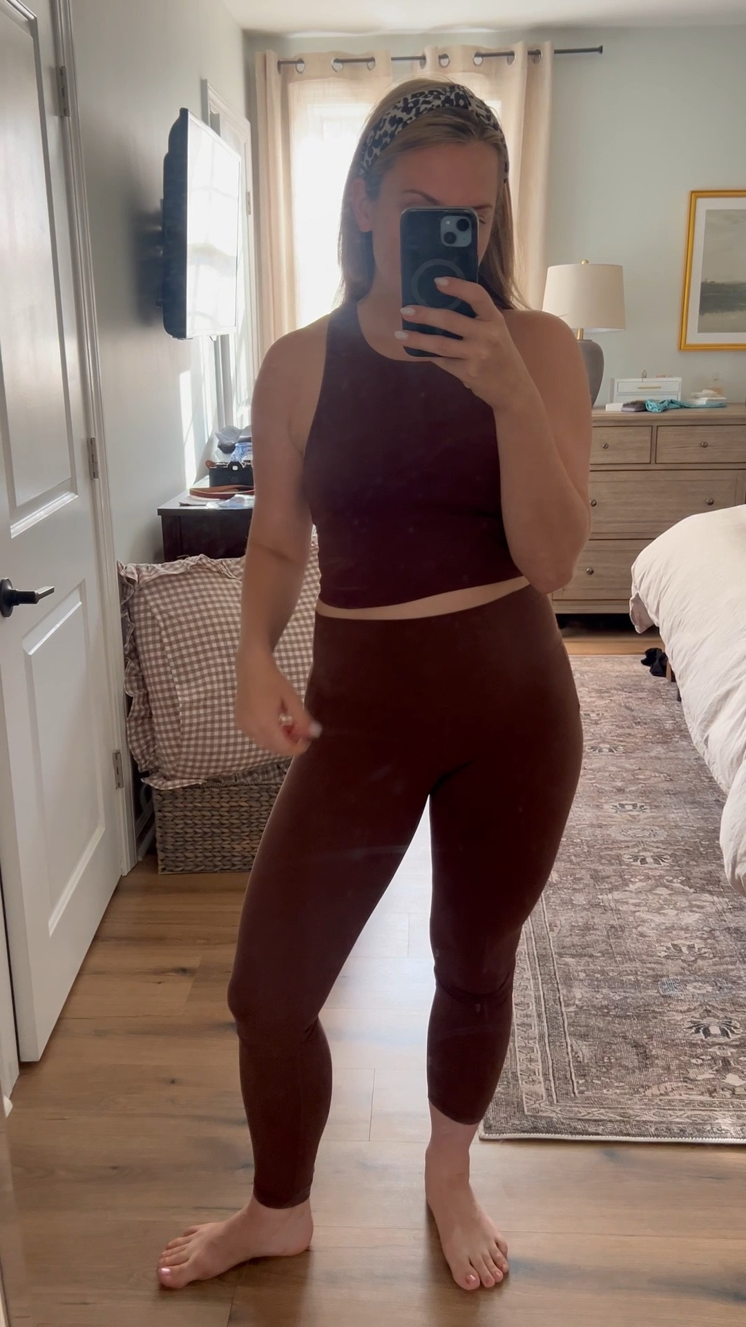 Favorite Amazon matching set! Makes me feel so motivated to workout. Buttery soft and same feel/quality as Lululemon…

Workout set, brown workout, brown workout clothes, workout outfit, matching set, chocolate brown outfit, brown outfit

#LTKActive #LTKFindsUnder50