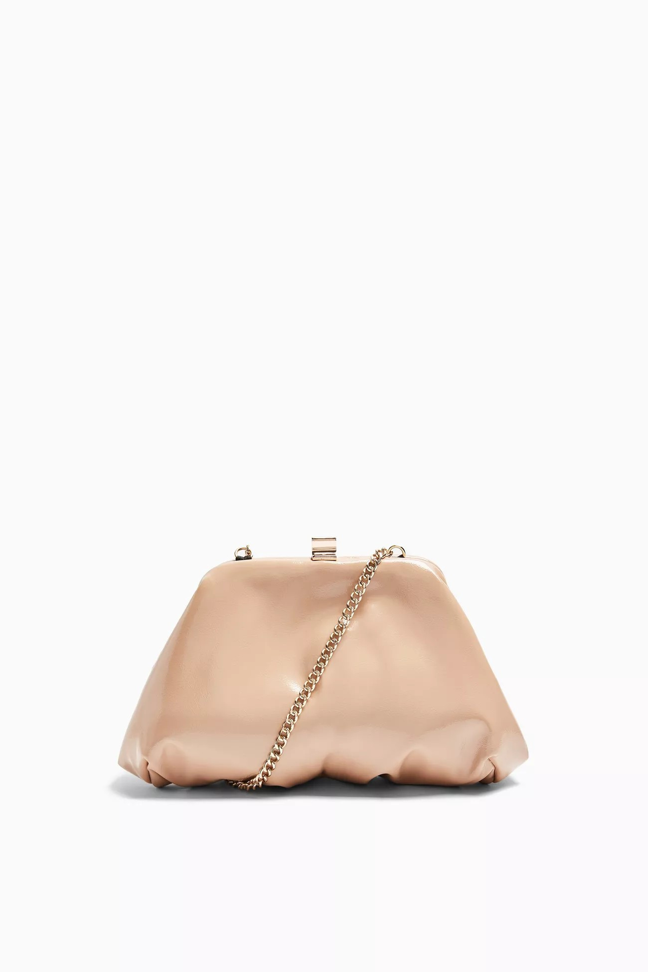 Camel Patent Mini Clutch Bag | Topshop US