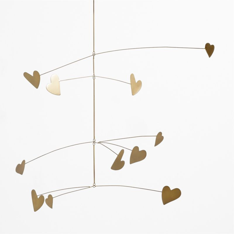 Brass Heart Baby Nursery Mobile by Leanne Ford + Reviews | Crate & Kids | Crate & Barrel