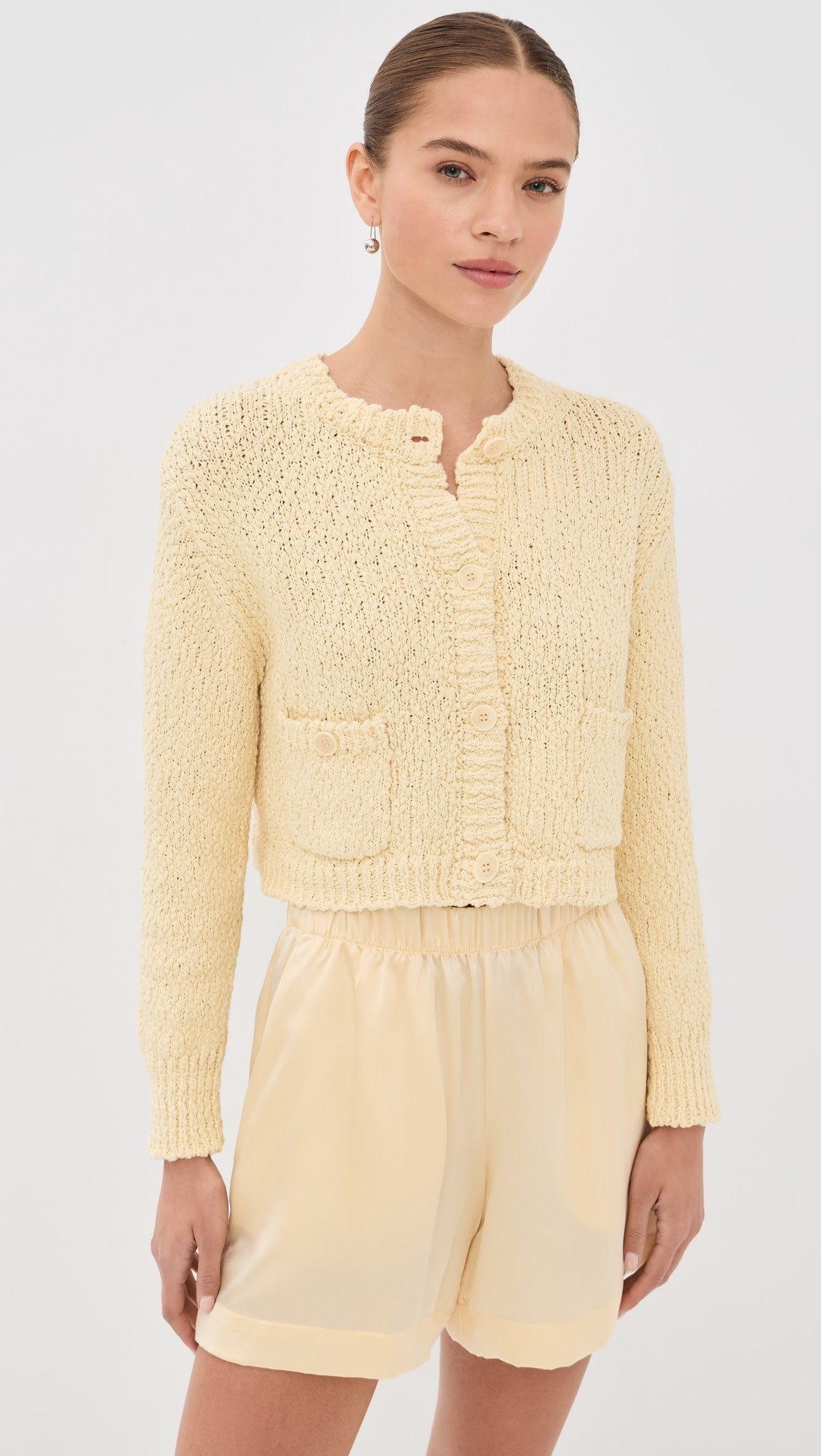 Helena Cropped Double Pocket Cardigan | Shopbop