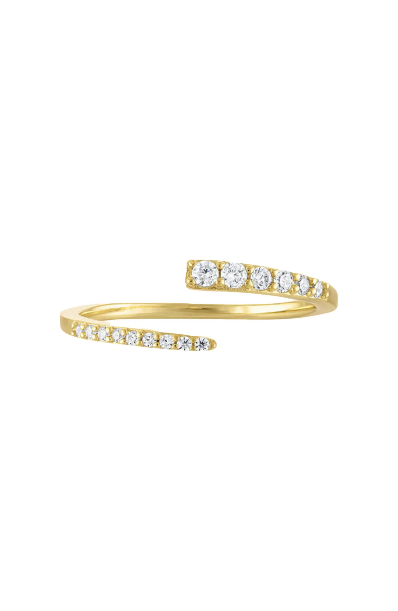 Gold Vermeil CZ  Wrap Ring | Nordstrom