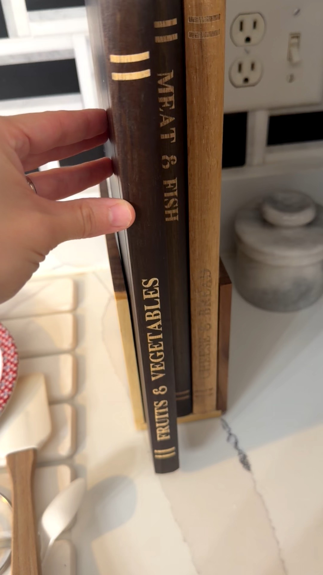 Cutting board that looks like aesthetic books 📚 absolutely love this! 

#LTKHome #LTKfoodie #LTKmorningroutine