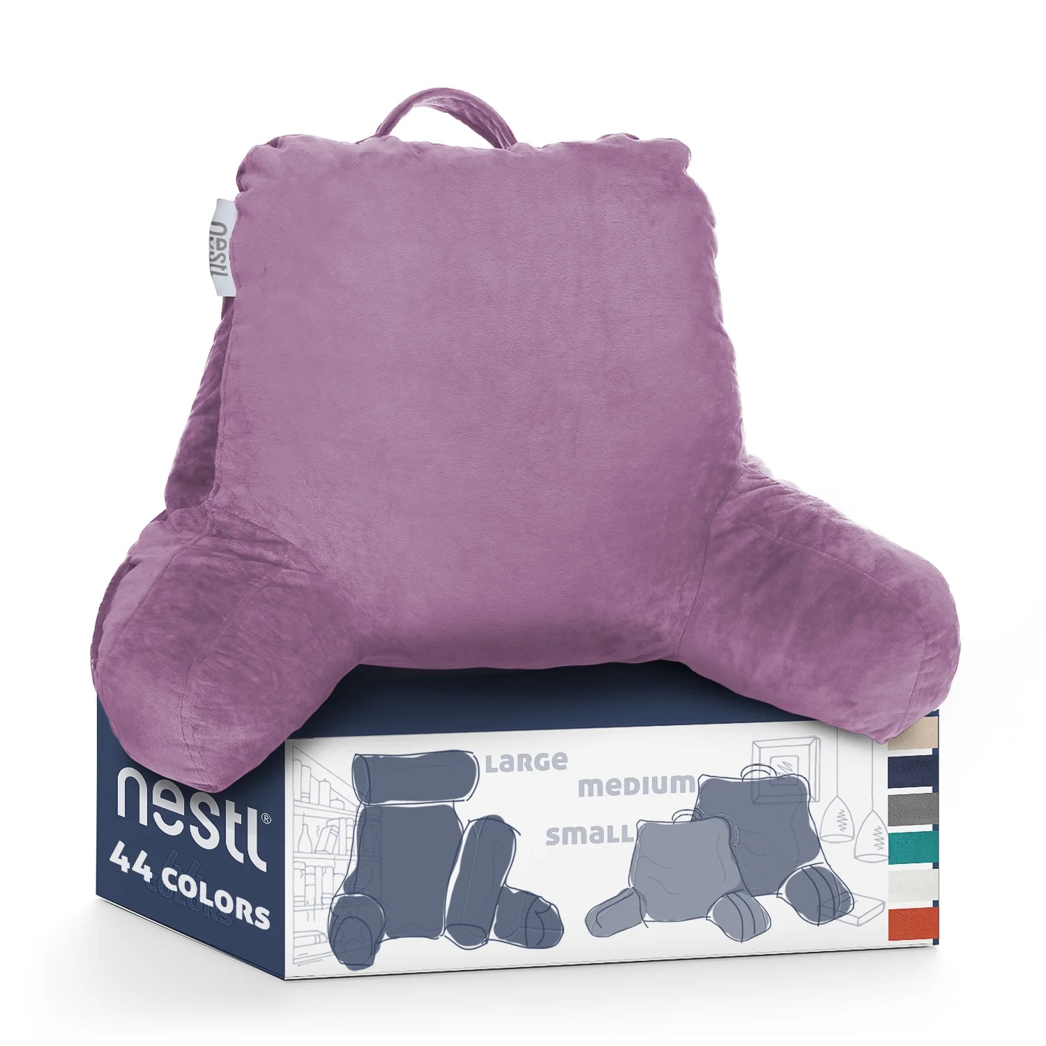 Nestl Backrest Reading Pillow, Bed Rest Pillow with Arms for Sitting In Bed, Shredded Memory Foam... | Walmart (US)