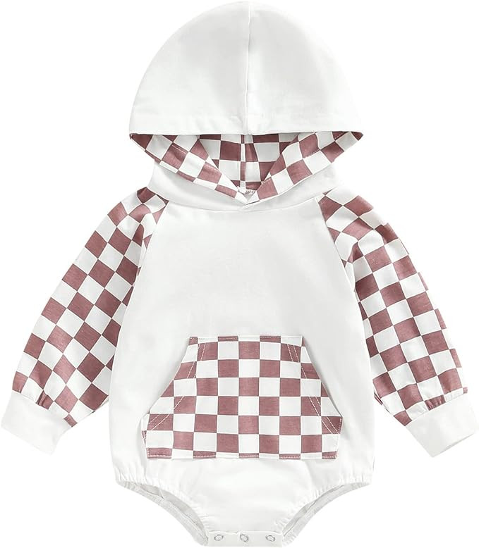 Baby Boy Girl Fall Winter Clothes Oversized Hoodie Sweatshirt Romper Color Block Long Sleeve Hood... | Amazon (US)