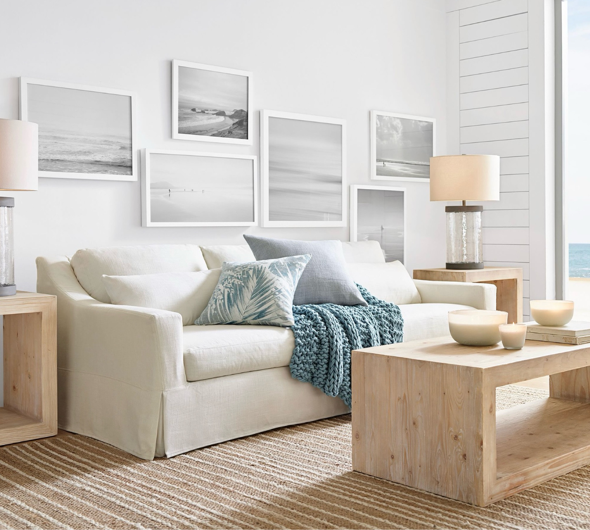 Coastal blue living room decor mixing prints, sofa, pillows, art work 

#LTKSaleAlert #LTKHome