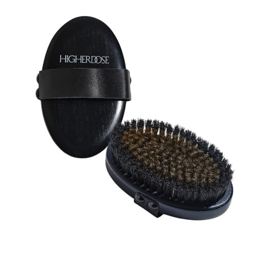 HigherDOSE Copper Dry Brushing Body Brush - Ion-Charged Dry Brush & Lymphatic Drainage Massager to Promote Circulation and Exfoliate for Glowing Skin - Everyday Antimicrobial Body Scrubber | Amazon (US)