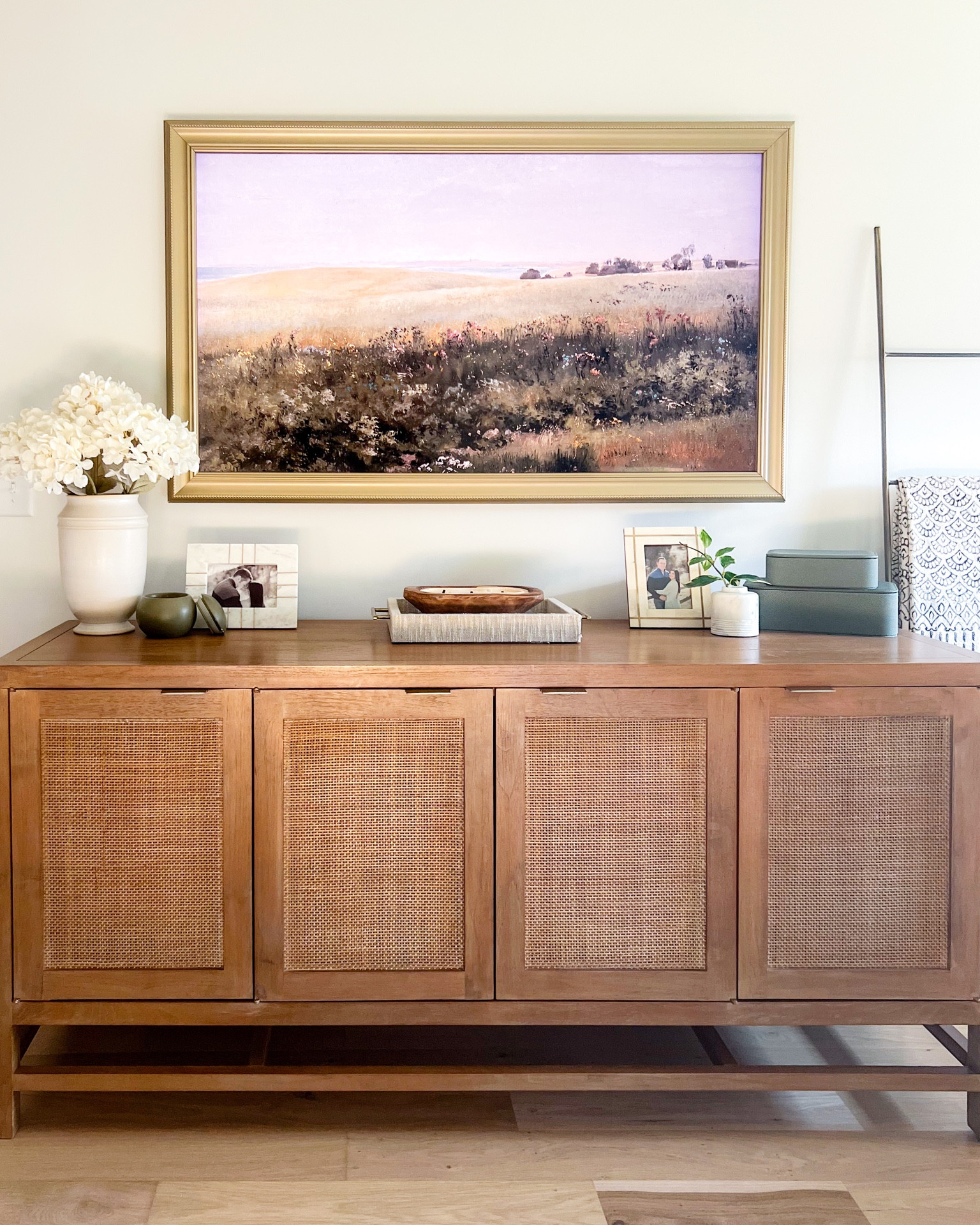 New frame for our Samsung frame TV. It’s very similar to DecoFrames but a fraction of the cost! Media console styling, 

#LTKhome #LTKFind #LTKstyletip