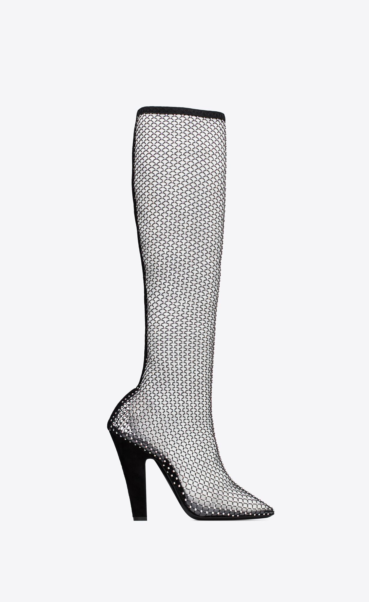 68 boots in mesh with rhinestones | Saint Laurent Inc. (Global)