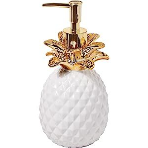 SKL HOME by Saturday Knight Ltd. - T4269100230004 Gilded Pineapple Lotion Dispenser, White/Gold | Amazon (US)