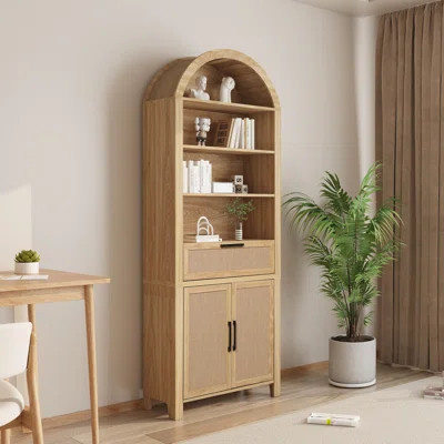 Bay Isle Home™ Chara 78.7" Arched Storage Bookcase & Reviews | Wayfair | Wayfair North America