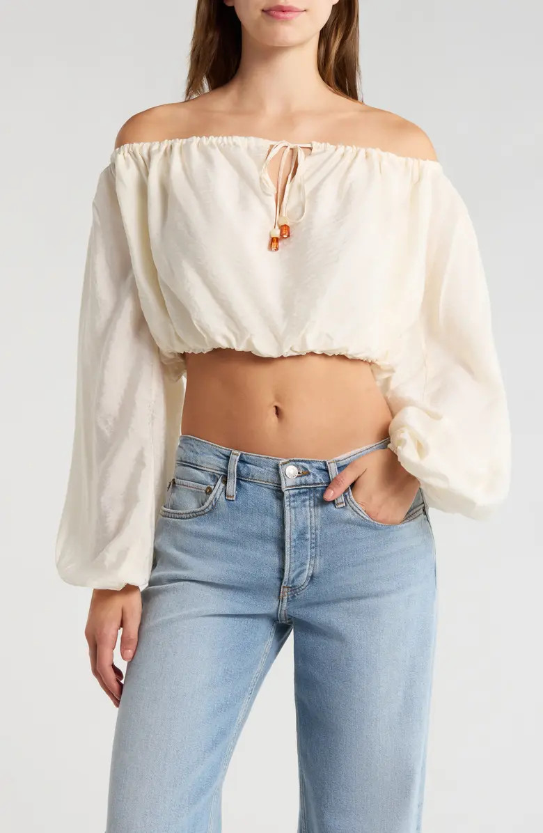 Off the Shoulder Bubble Hem Top | Nordstrom