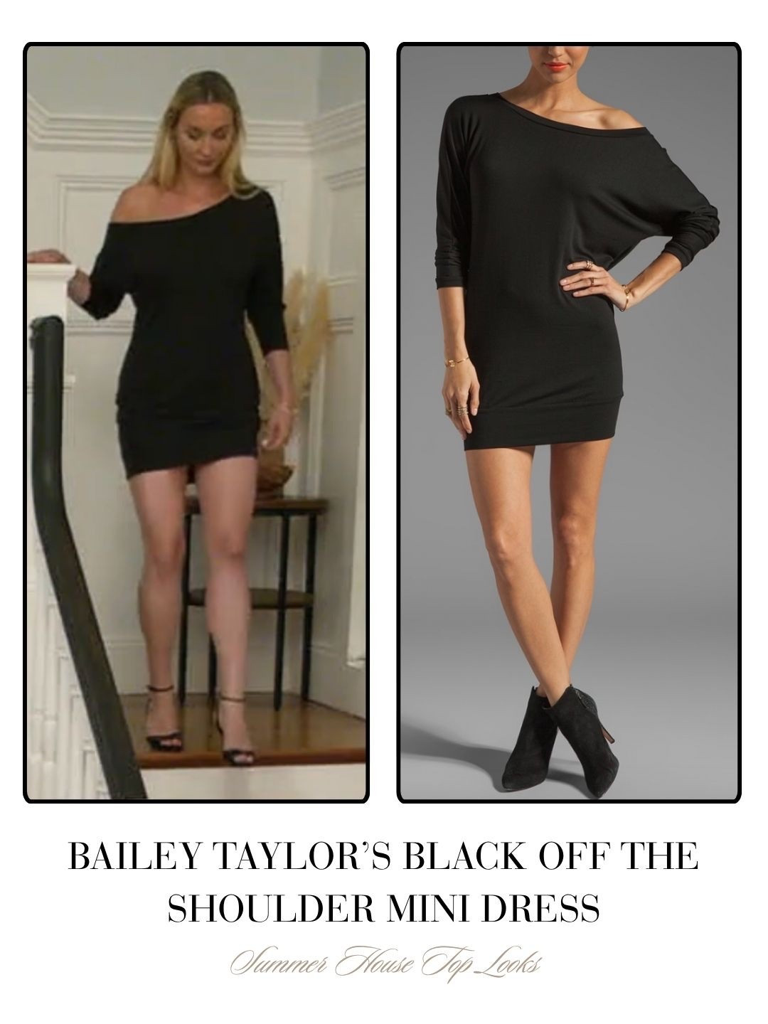 Bailey Taylor’s Black Off The Shoulder Mini Dress