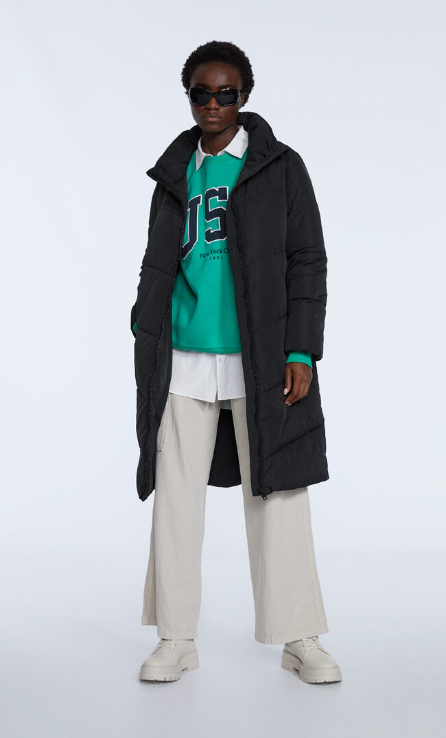 Puffer coat - Women's fashion | Stradivarius United Kingdom | Stradivarius (UK)