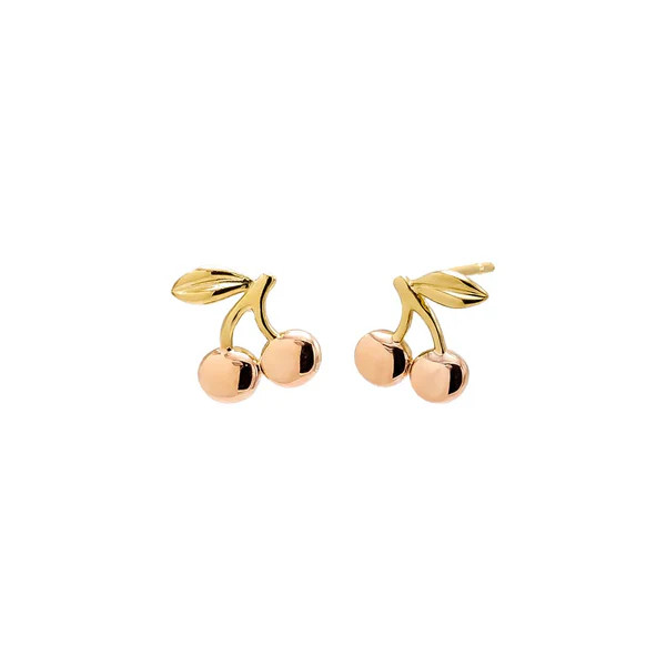 Solid Mini Cherry Stud Earring 14K | Adina Eden