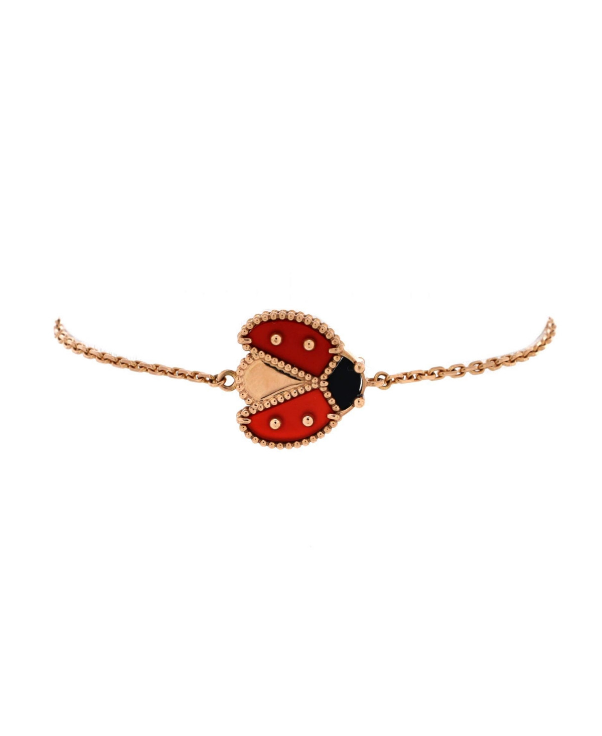 Pre-Owned Van Cleef and Arpels Lucky Spring Open Wings Ladybug Bracelet - 18k rose gold | Macy's