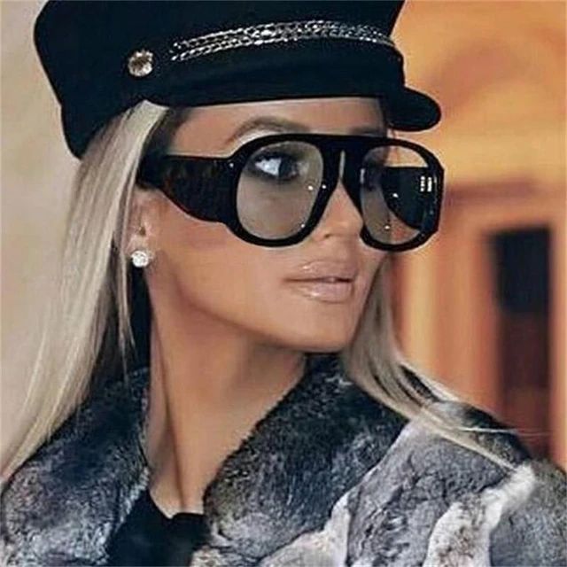 Oversized Sunglasses Women Vintage Brand Designer Large Frame Female Sun Glasses Gradient Sunglas... | AliExpress (US)