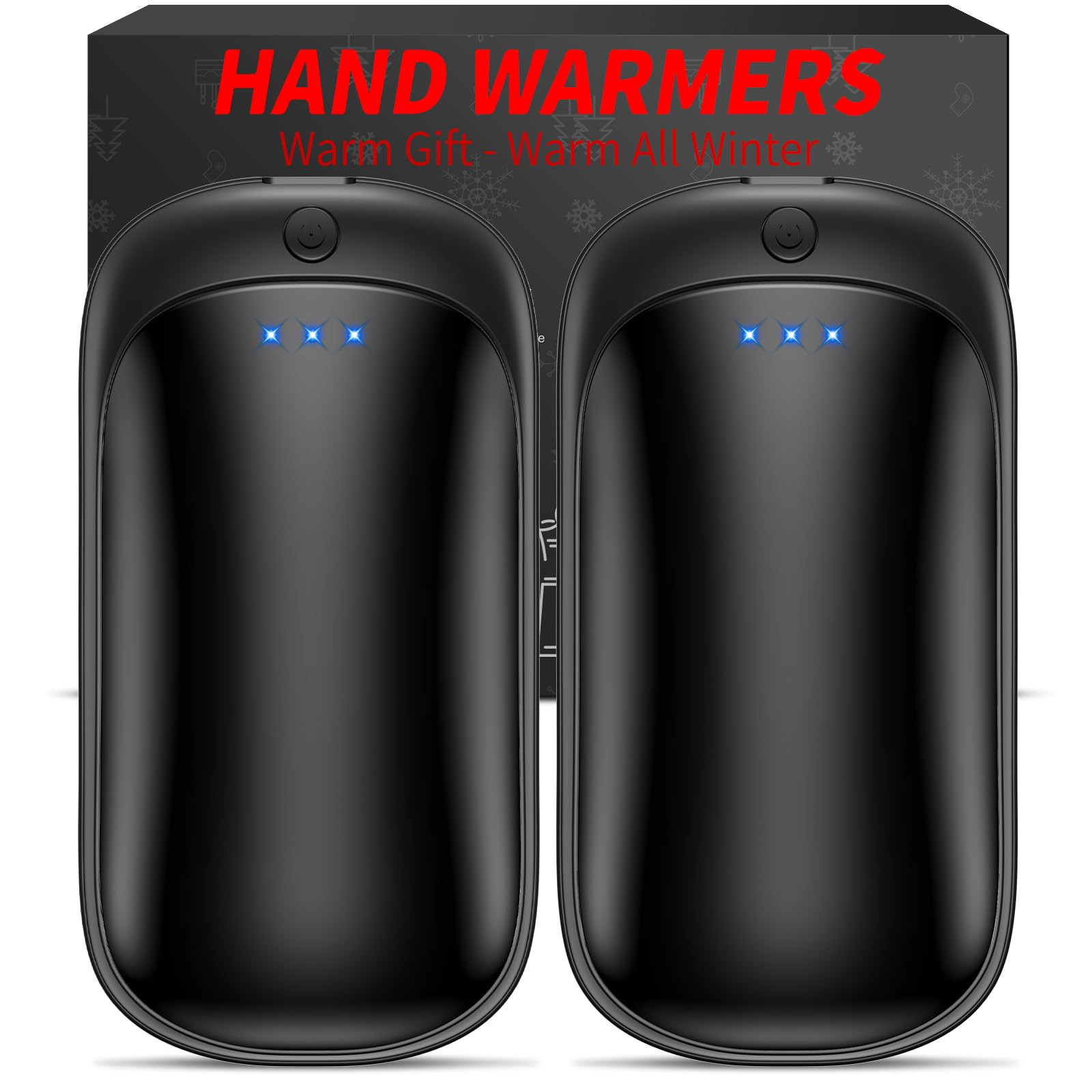 2 Pack Hand Warmers Rechargeable, Portable Electric Hand Warmers Reusable, USB 2 in 1 Handwarmers... | Amazon (US)