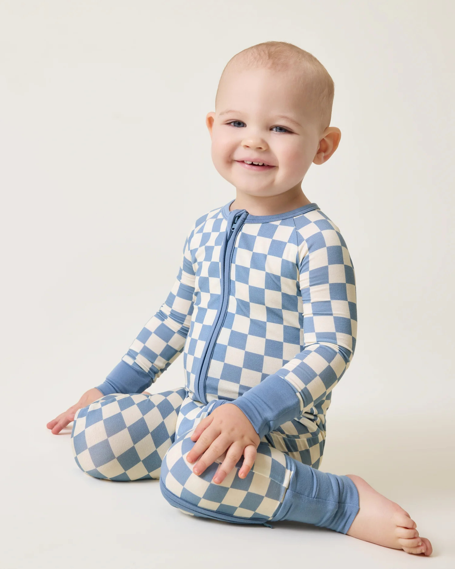 Bamboo Baby Pajamas | Blue Checker | Kindred Bravely | Kindred Bravely