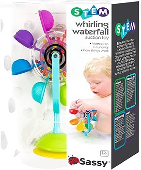 Sassy Whirling Waterfall Suction Toy for Bathtime - Stem - Ages 12+ Months, Multi | Amazon (US)