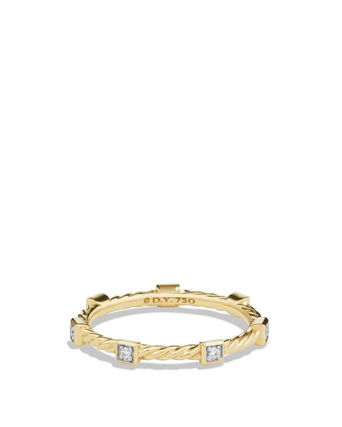 Cable Collectibles Ring with Diamonds in 18K Gold | Bloomingdale's (US)