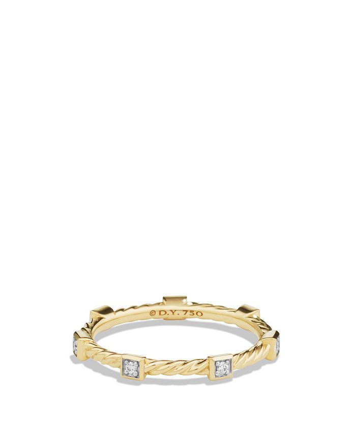 Cable Collectibles Ring with Diamonds in 18K Gold | Bloomingdale's (US)