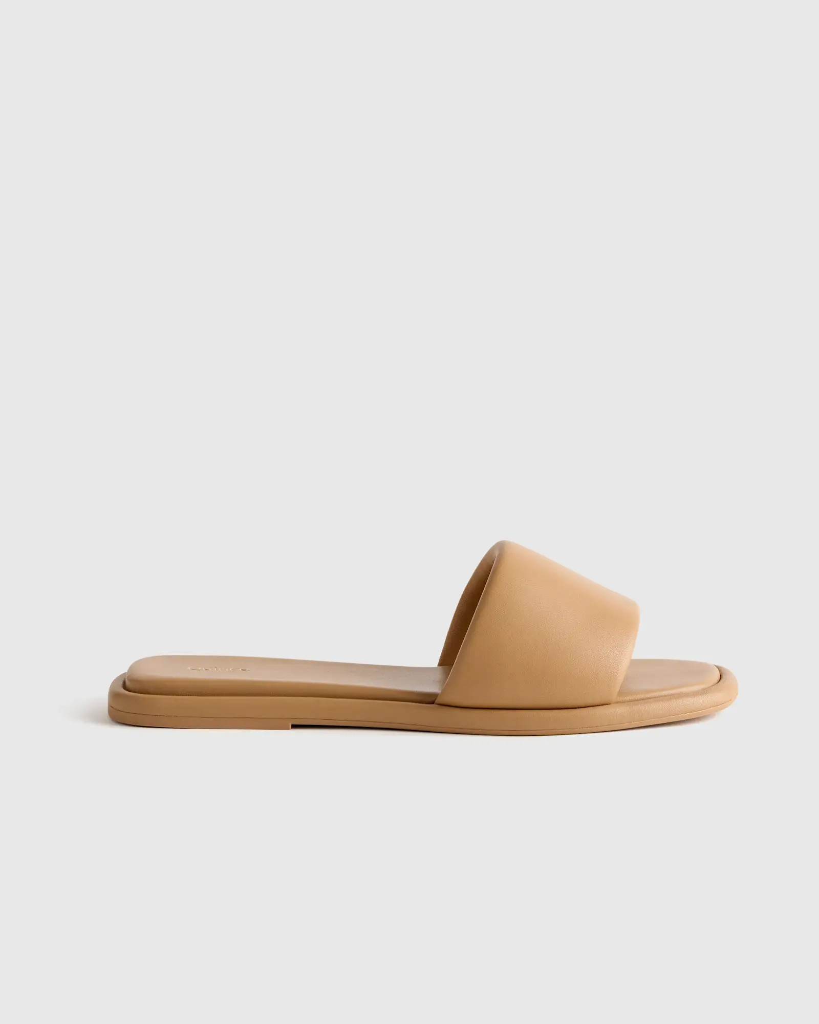 Leather Slide Sandal in Cashew | Quince
