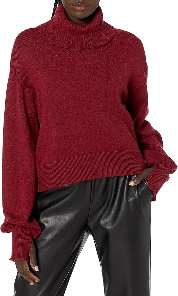 The Drop Women's @lucyswhims Side Button Cropped Turtleneck Sweater | Amazon (US)
