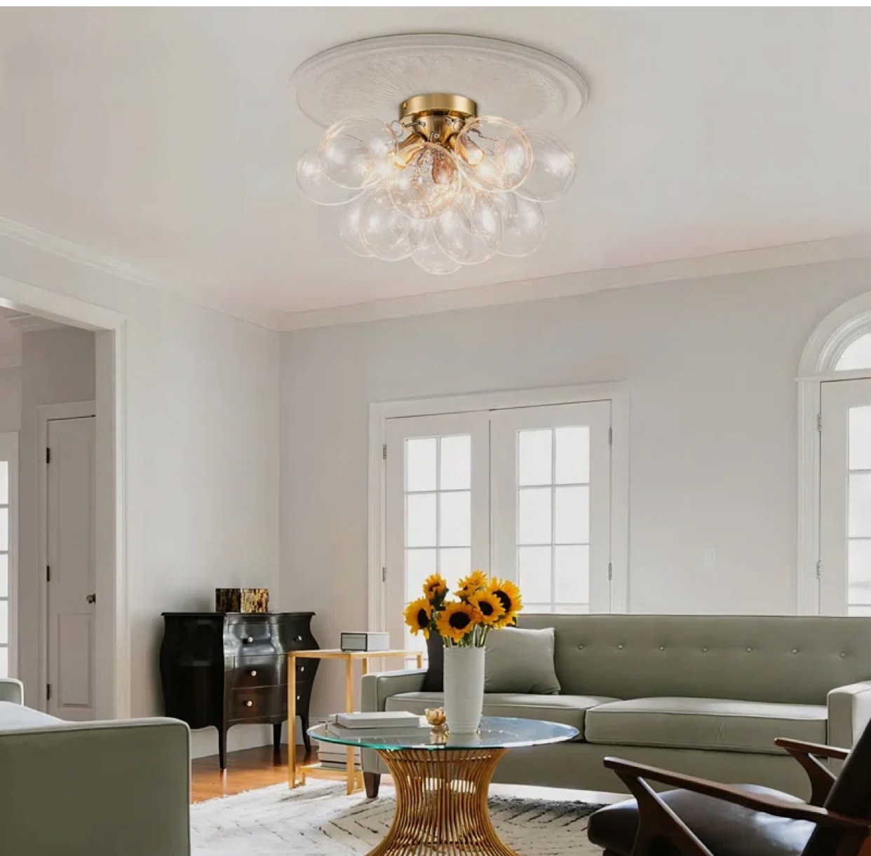 Just order this glass globe light fixture! Love it’s modern take on a semi flush light fixture 

#LTKStyleTip #LTKHome #LTKSaleAlert