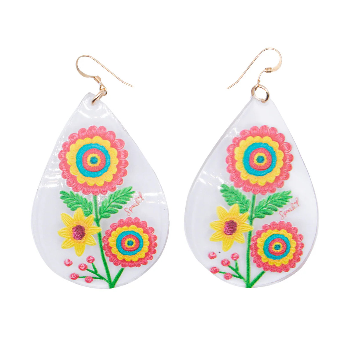 Limited Edition - "Flores" Waterproof Teardrop Earrings | Sparkl