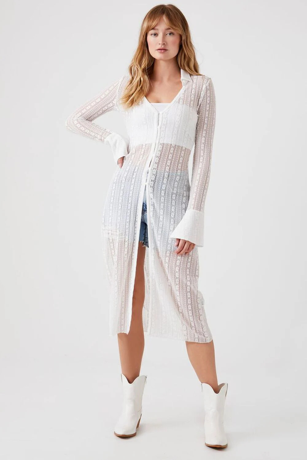 Sheer Lace Tunic | Forever 21 (US)