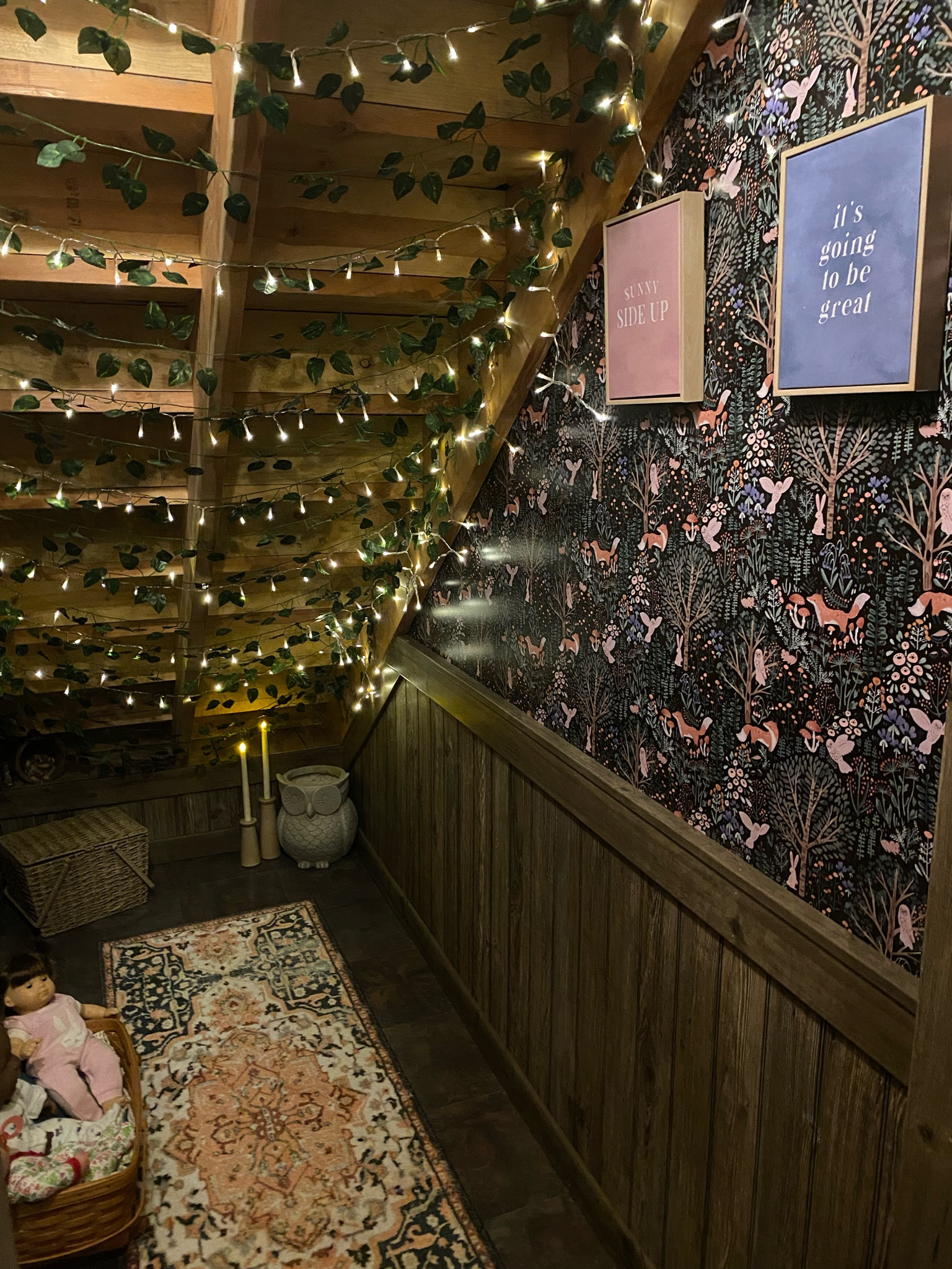 Rorie’s toy room is complete! I randomly had an idea to take our wasted storage space under our basement steps and make it into a fun little hide away for our three year old! Mission accomplished! Watch out Harry Potter!

#diy #toyroom #kidroom #makeover #homemakeover #target #walmart #menards #hobbylobby #kidideas #familyfun #homedecor



#LTKkids #LTKhome #LTKfamily