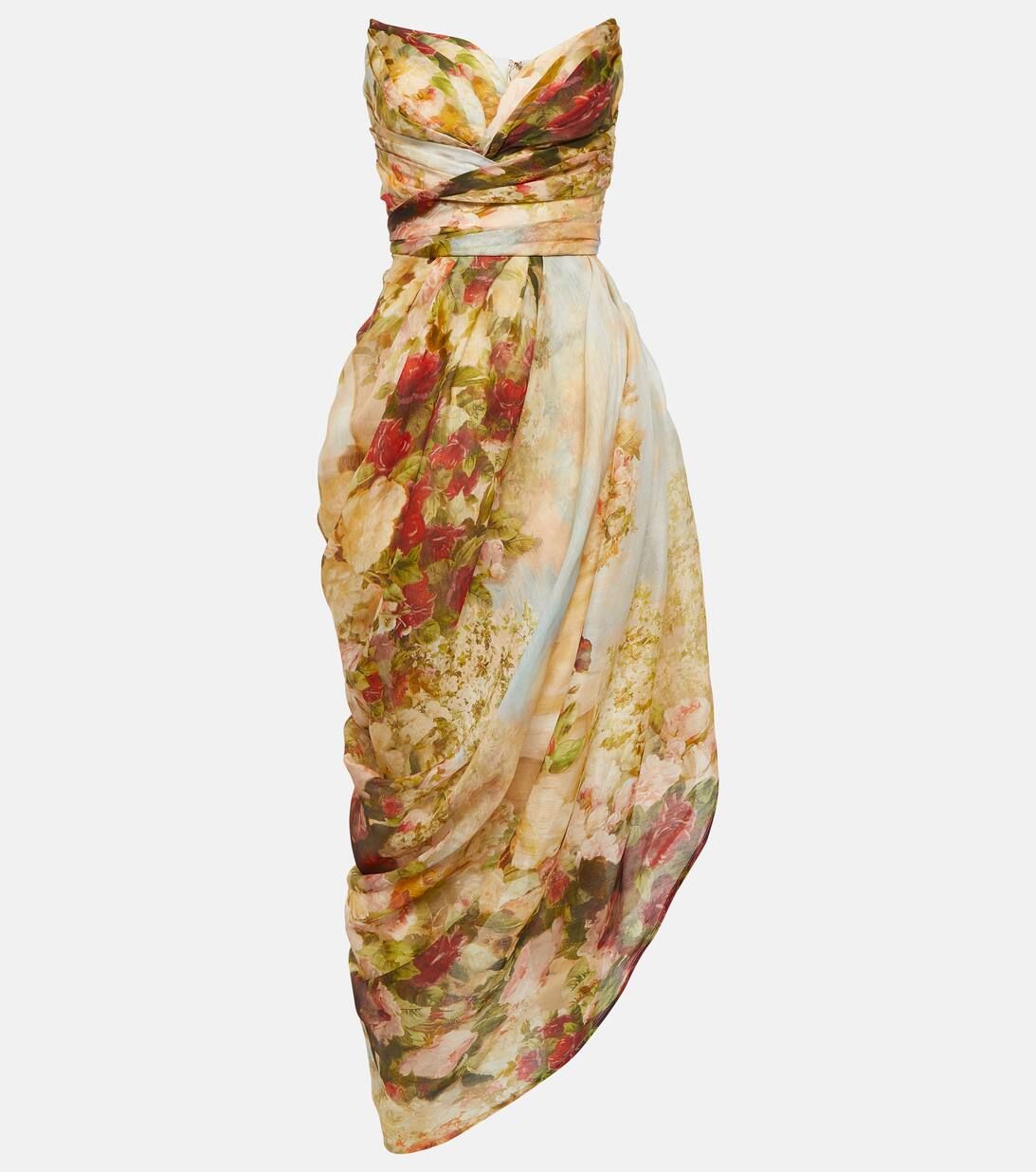 Luminosity linen and silk midi dress | Mytheresa (US/CA)