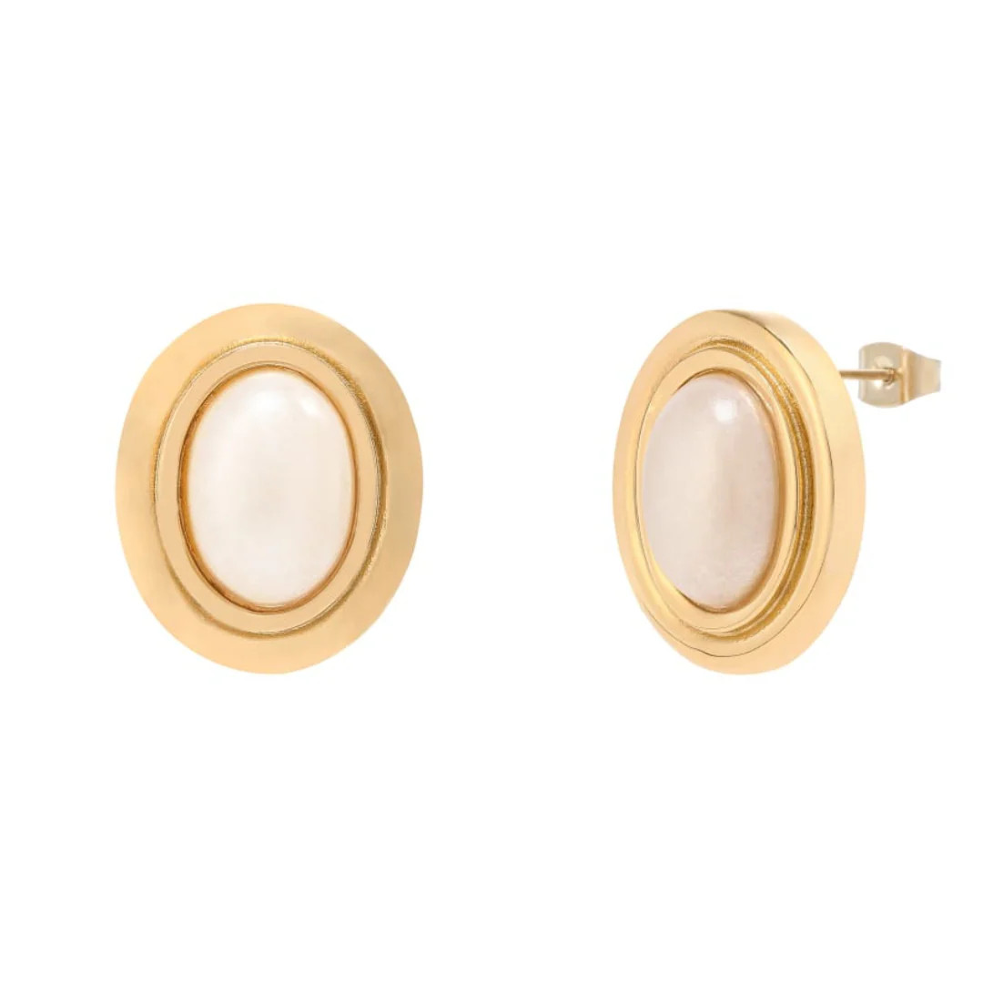 Perla Earrings - Gold | Twenty Compass Jewelry inc