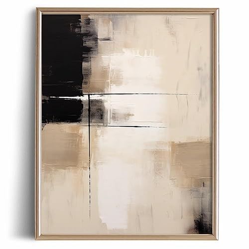 Neutral Earthy Tone Abstract Wall Art Decor - Mid Century Modern Poster Print for Wall - 11x14 Bl... | Amazon (US)