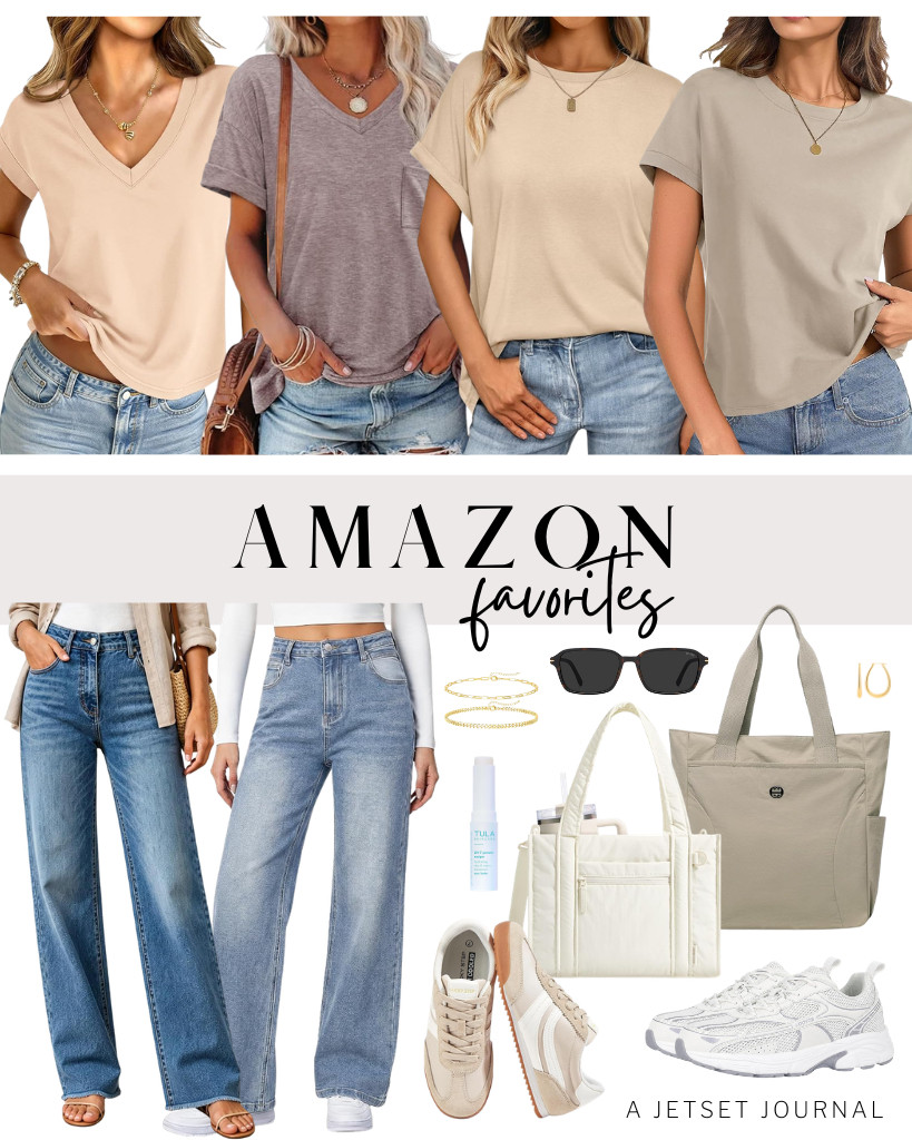 These Amazon Favorites are selling fast this week! Looking for chic tops? UNCLECAT and ATMILE’s tees are a popular choice. Pair them with UPNET and HDLTE jeans. Sneakers from LUCKY STEP and LOOYOR are also in this collection, together with a maytopia tote bag and some stylish accessories! 

 #LTKSeasonal #LTKSaleAlert #LTKTravel