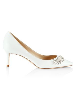 Romy 60 Crystal Embellished Leather Pumps | Saks Fifth Avenue OFF 5TH