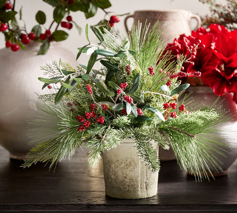Faux Pine & Cedar Composed Arrangement | Pottery Barn (US)