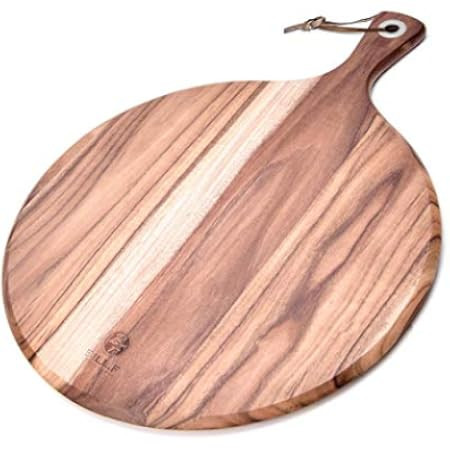 BILL.F Acacia Wood Pizza Peel, 12 x 16 Inch Round Amazon home decor finds amazon favorites | Amazon (US)