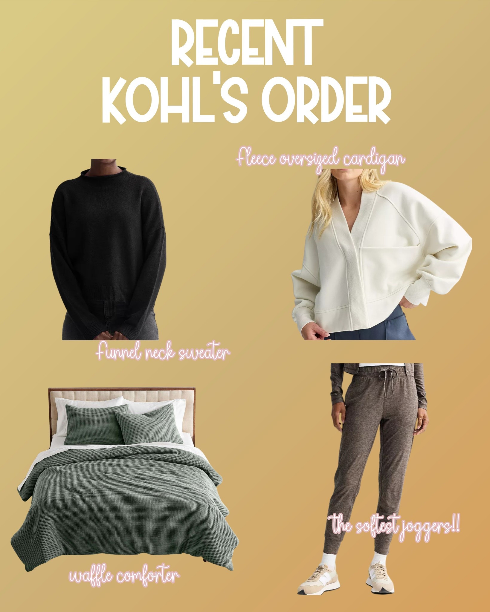 My Kohl’s haul = fall girl happiness unlocked. 🍁 Cozy layers for daytime, softest waffle comforter ever for nighttime… I mean, balance right? 🫶 

#LTKHome #LTKActive #LTKStyleTip