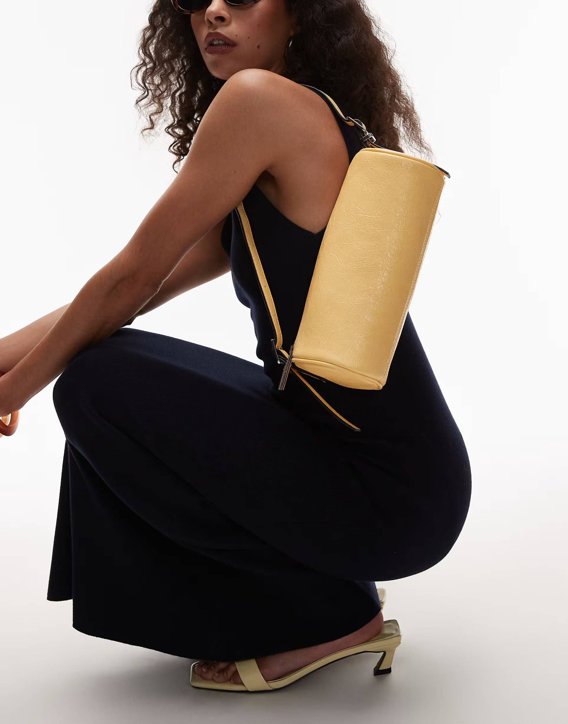 Topshop Sari barrel shoulder bag in buttermilk yellow | ASOS | ASOS (Global)